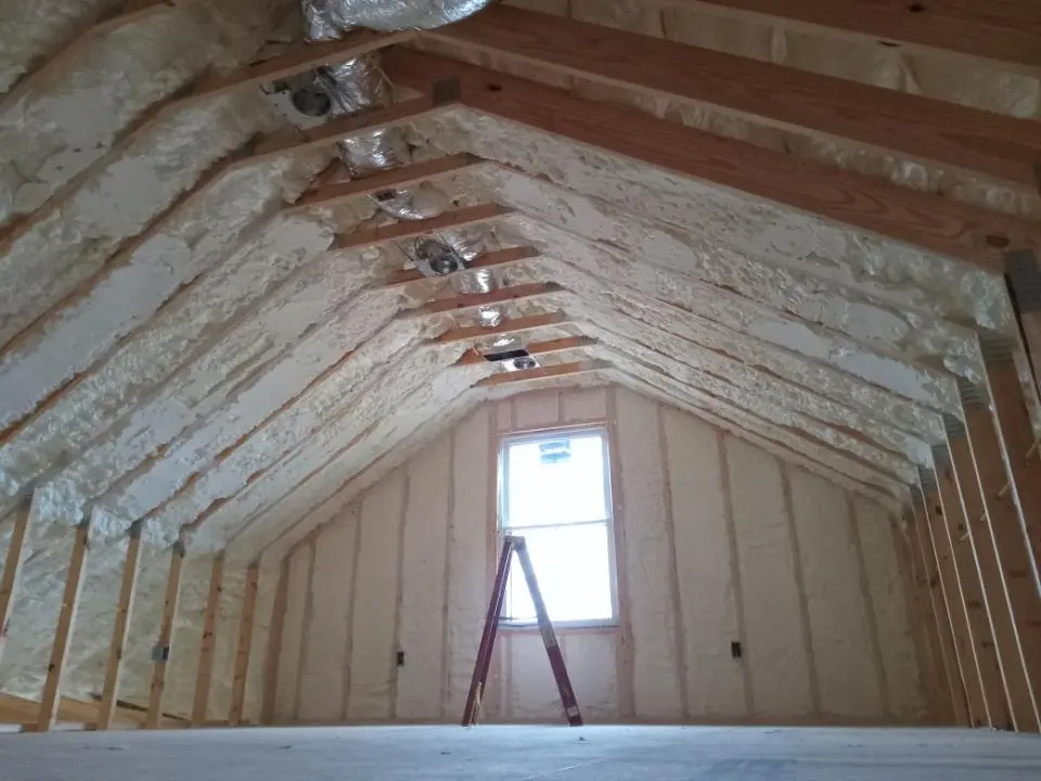 Spray foam roofing application for Crawl Space Insulation project in Palmyra